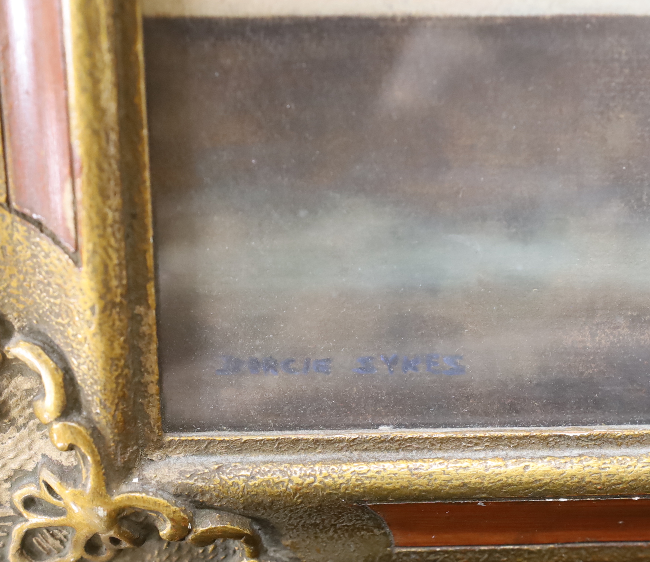 Dorcie Sykes (1908-1998), watercolour, Still life of flowers in a vase, signed, Harrods Ltd. label verso, 34 x 31cm